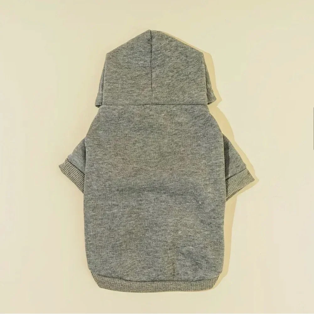 Gray Pet Cat or Dog Hoodie Sweatshirt